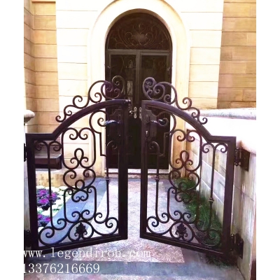 Small wrought iron courtyard gates