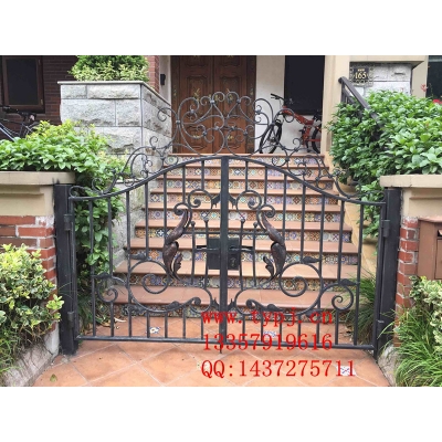 Small wrought iron courtyard gates